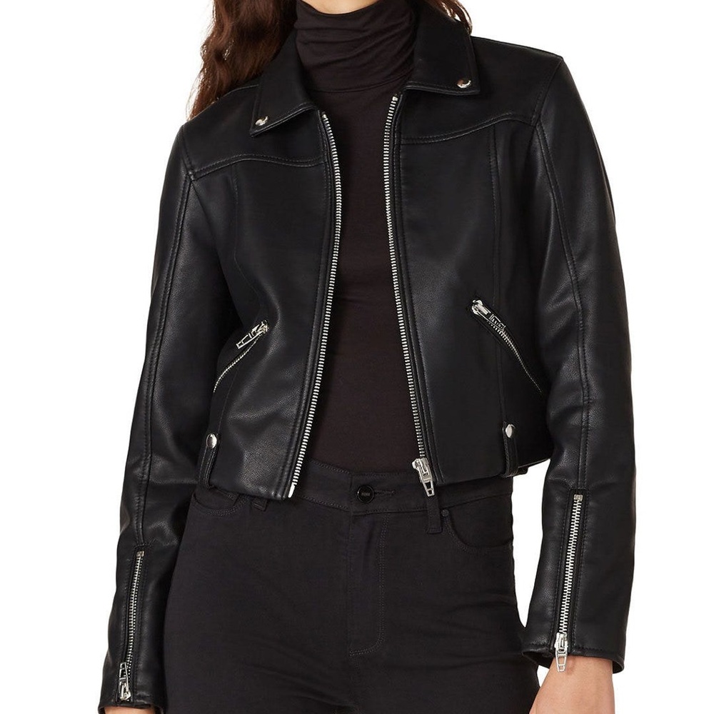 BLANKNYC | Over the Moon Faux Leather Jacket Black Size S - Picture 7 of 8